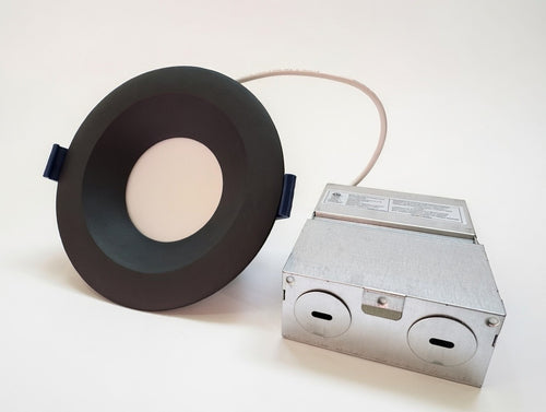 4" Round Canless LED Downlight Matte Black