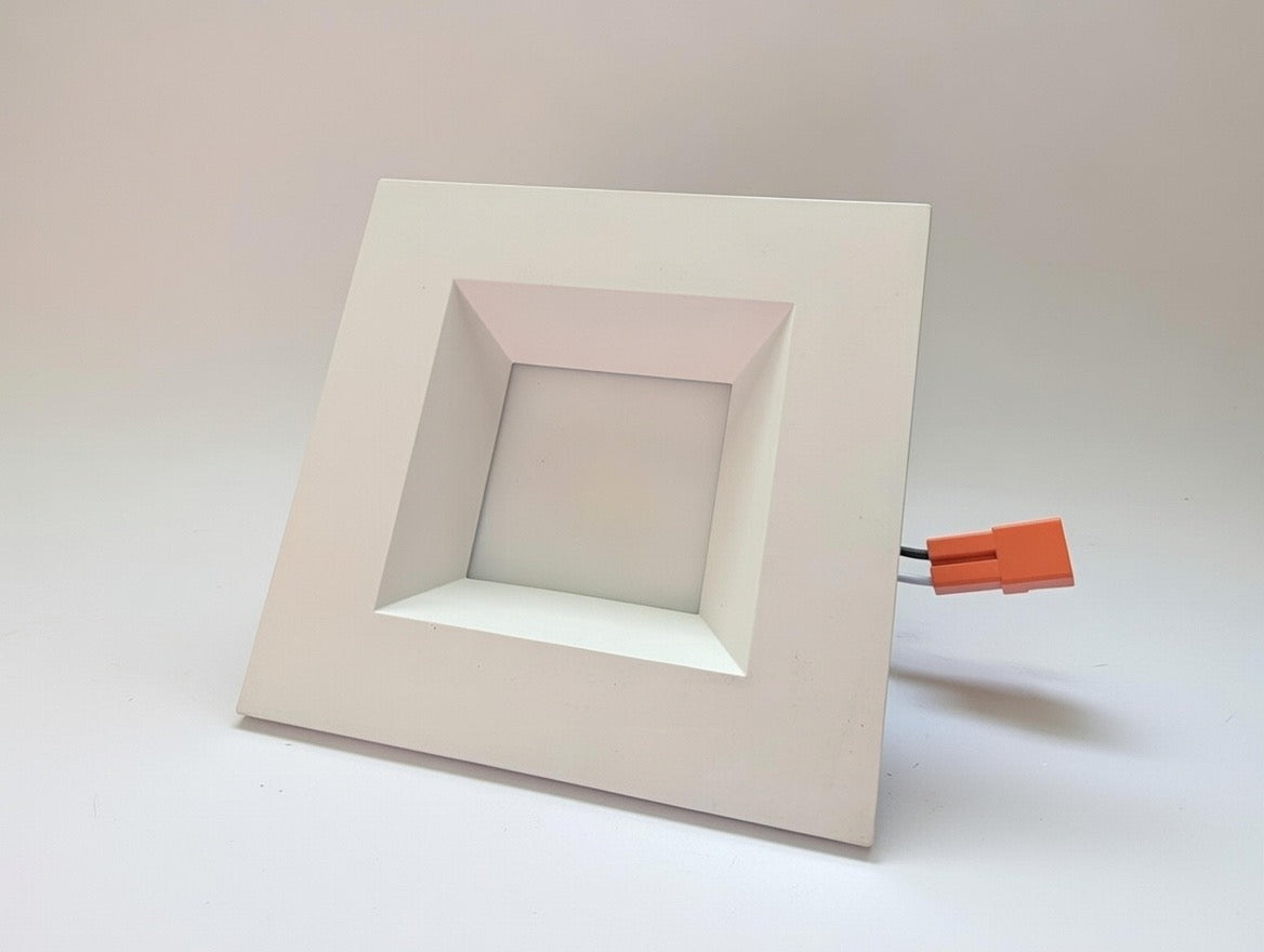 4" Square LED Trim Matte White