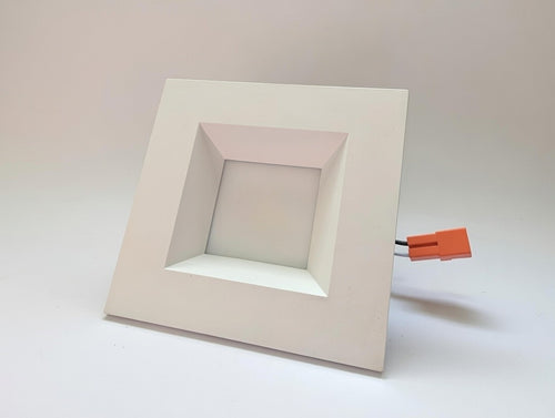 4" Square LED Trim Matte White